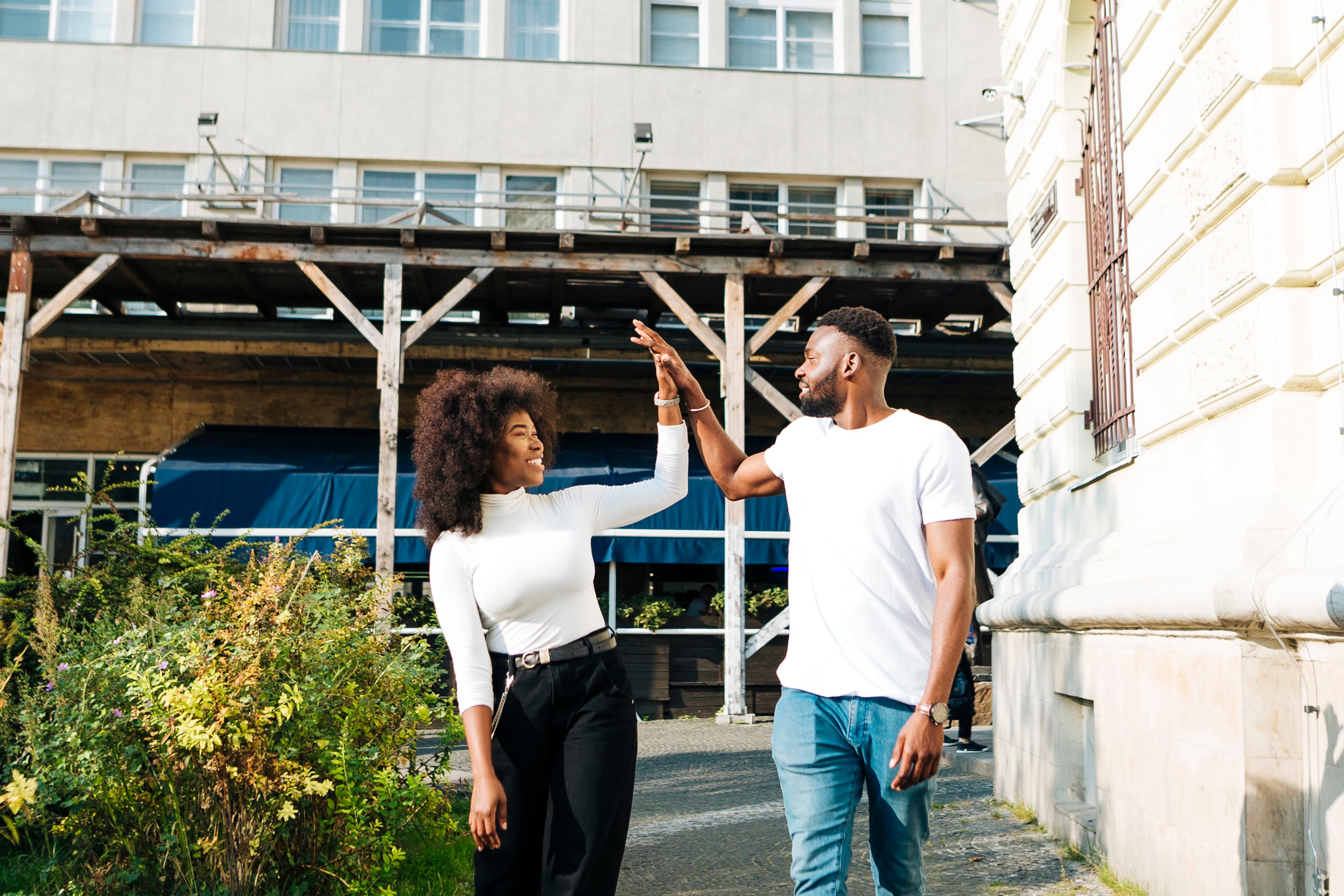 a couple receiving keys